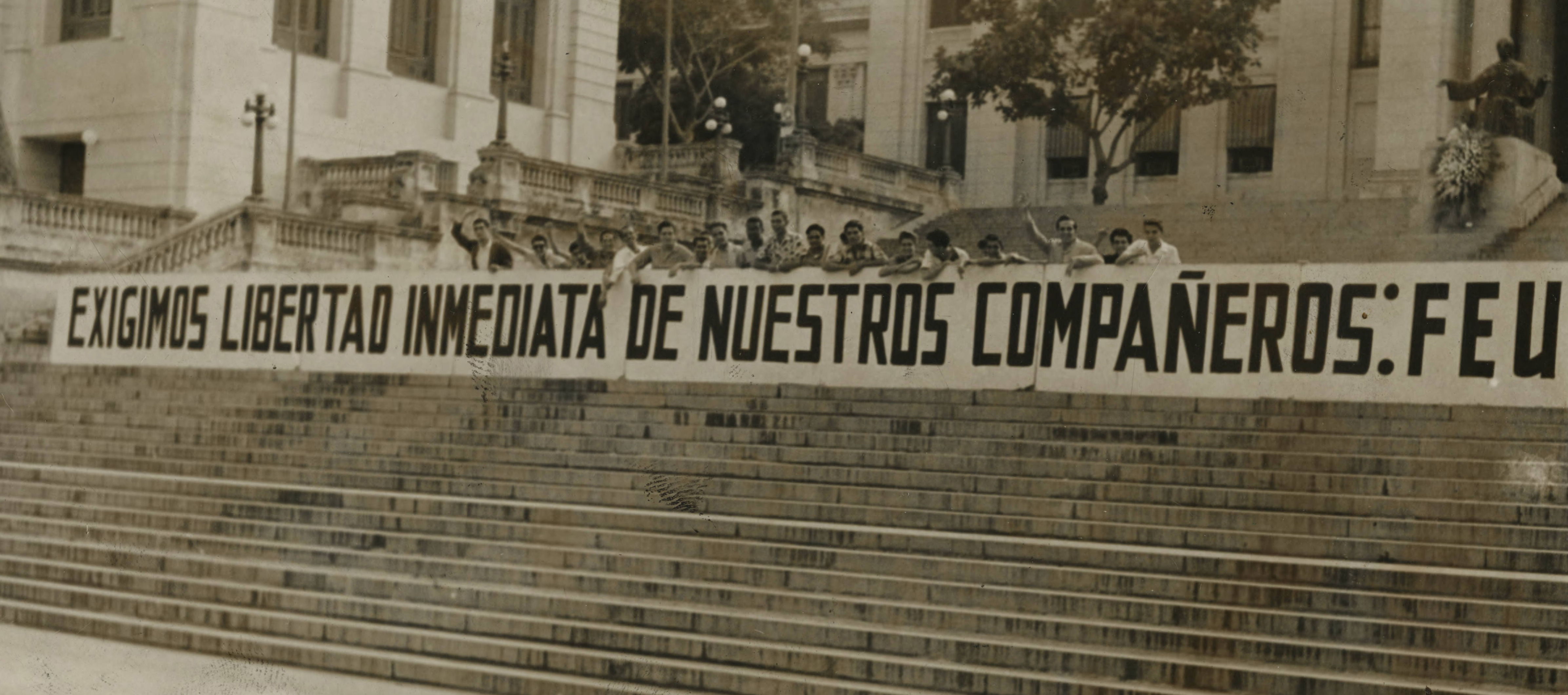 University of Havana students protesting. 